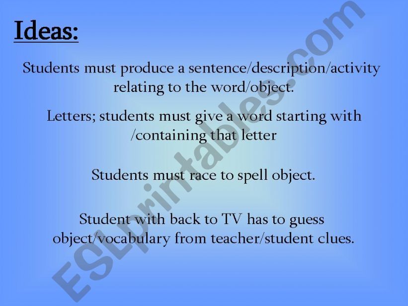 Vocabulary Starter [Template] powerpoint
